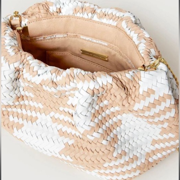 Nyla Woven Clutch in Tan and Cream Loeffler Randall - Picture 4 of 8